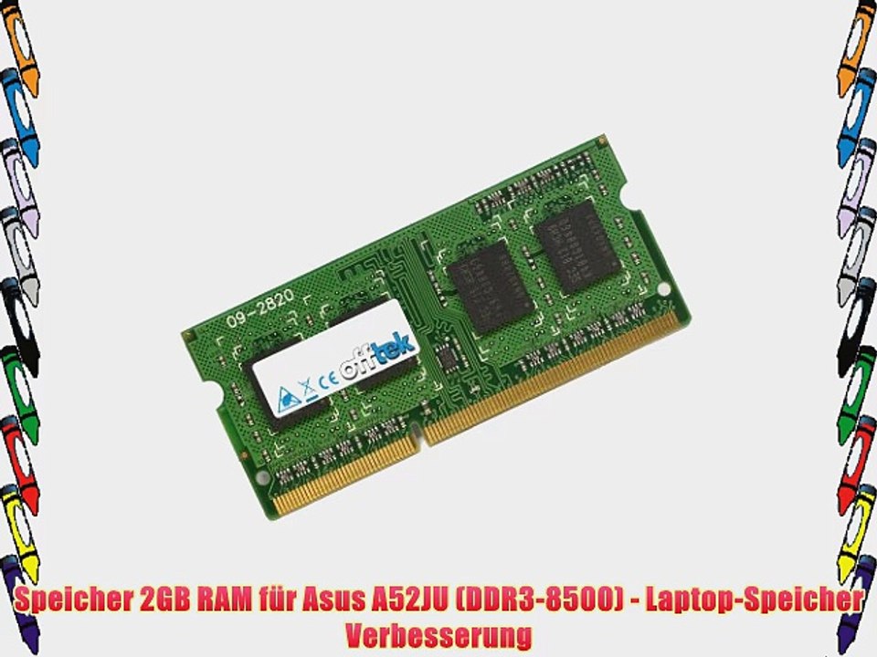 Speicher 2GB RAM f?r Asus A52JU (DDR3-8500) - Laptop-Speicher Verbesserung