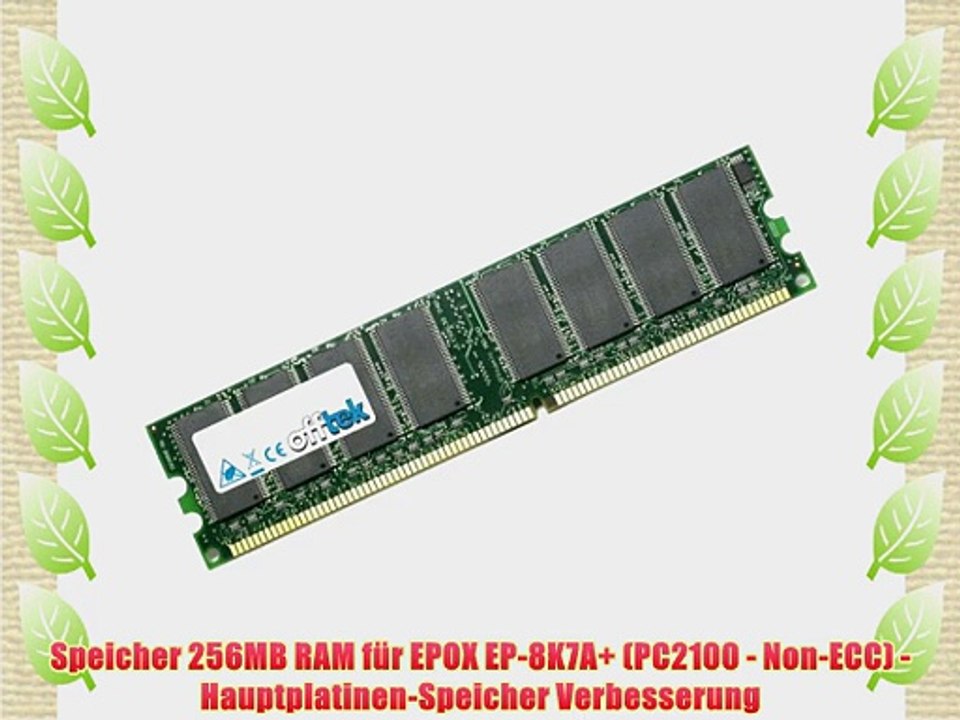 Speicher 256MB RAM f?r EPOX EP-8K7A  (PC2100 - Non-ECC) - Hauptplatinen-Speicher Verbesserung