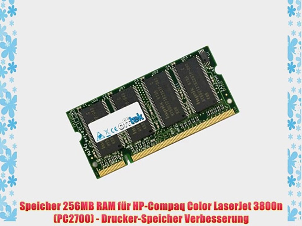 Speicher 256MB RAM f?r HP-Compaq Color LaserJet 3800n (PC2700) - Drucker-Speicher Verbesserung