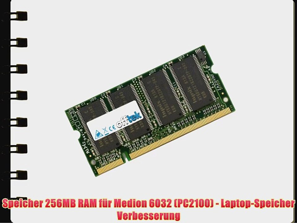 Speicher 256MB RAM f?r Medion 6032 (PC2100) - Laptop-Speicher Verbesserung