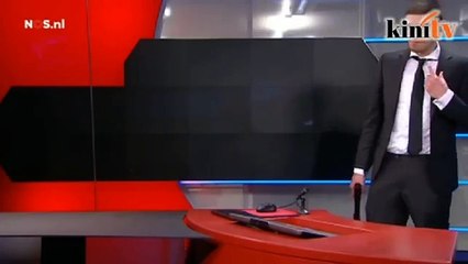 Armed man interrupts Dutch TV before being overpowered