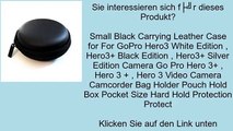 Small Black Carrying Leather Case for For GoPro Hero3 White Edition , Hero3  Black Edition
