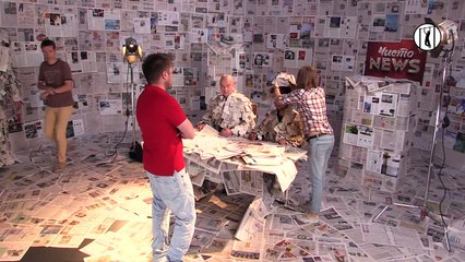 Репортаж со съемок промо для нового сезона проекта Чисто News, Студия Квартал 95. 7 августа 2014г.