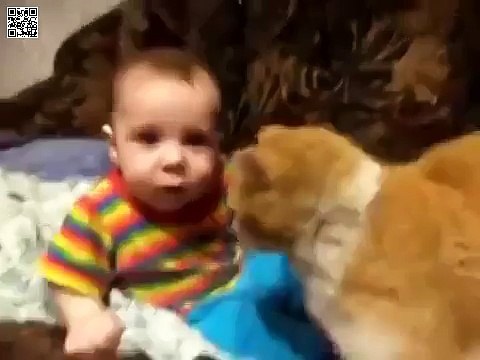 ▶ Я сказал спать! Кот укладывает малыша)