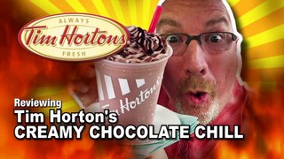 Tim Horton's Creamy Chocolate Chill Review WARNING BRAIN FREEZE!