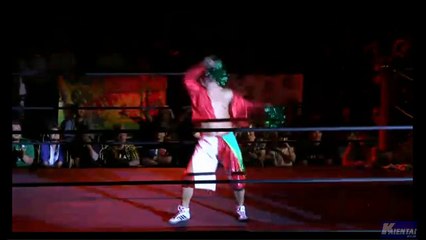 Download Video: {24 Hour Wrestling} (KAIENTAI DOJO) Kaji Tomato, Ayumu Honda & Bambi Vs.  Kengo Mashimo, Tank Nagai & Yuma (7/25/15)