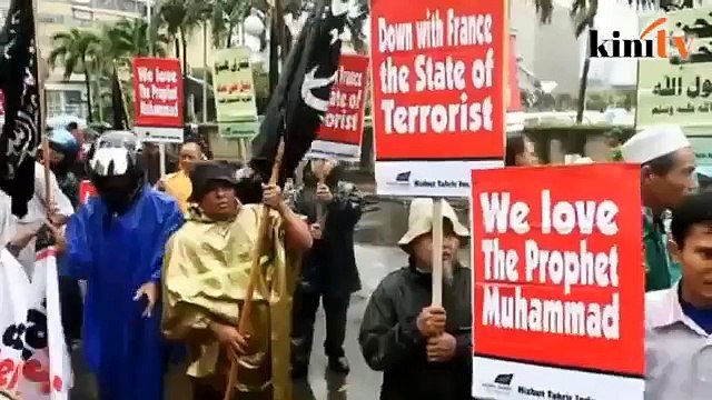 Jakarta: Anti-Charlie Hebdo rally in front of French embassy
