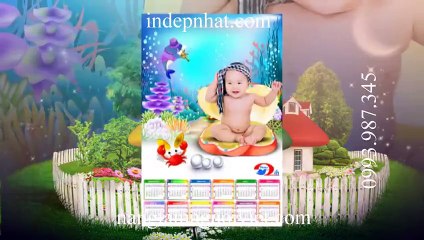 PSD lịch Tết baby 2016 - In lịch Tết 2016 - In lịch Tết cho bé gọi