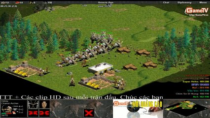 AOE GAMETV + GUNNY vs SKYREB + MEO MEO Ngày 13 1 2014 C1T4 2