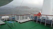 MS Lofoten rolling through the Barents Sea - Hurtigruten
