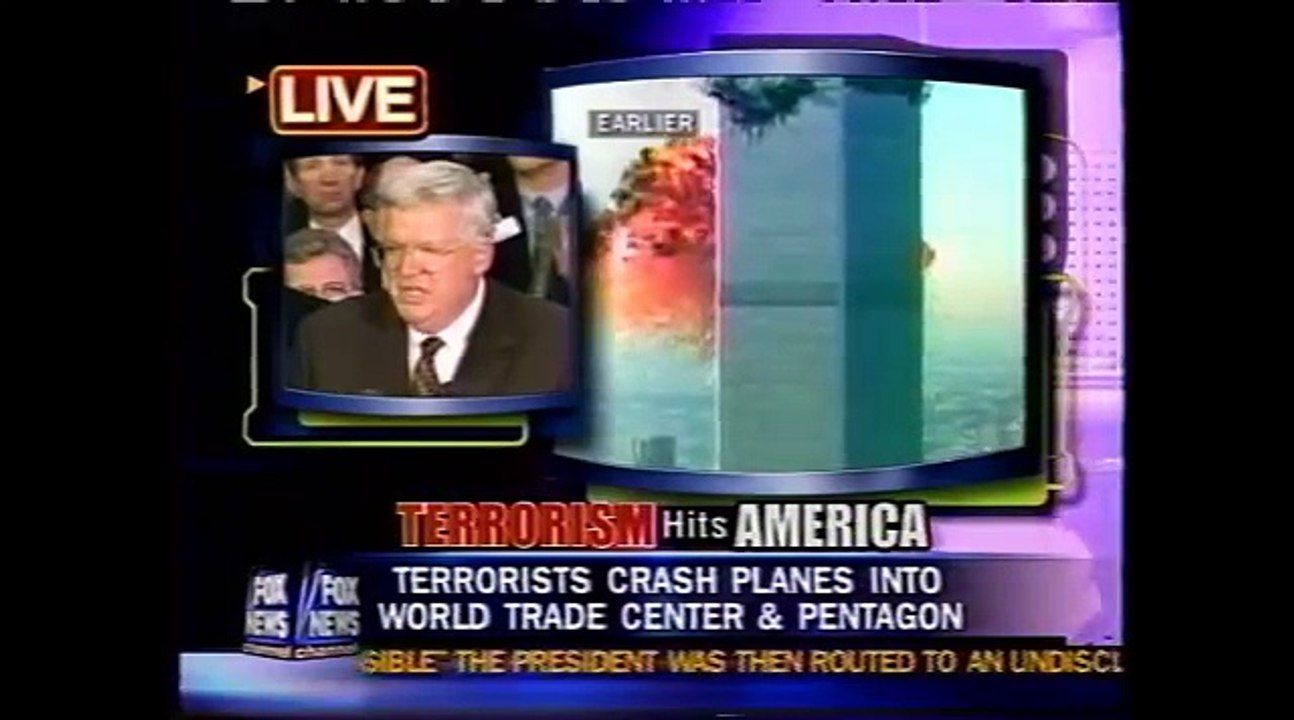 7:20 pm EST September 11, 2001 Fox News broadcast