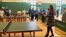 Kate Middleton play basketball and plays ping pong with Prince William VERY FUNNY !