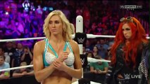 720pHD WWE RAW 07/20/15 Brie Bella vs Charlotte ( Team B.A.D as Commentary )