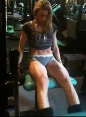 Female bodybuilding leg workout