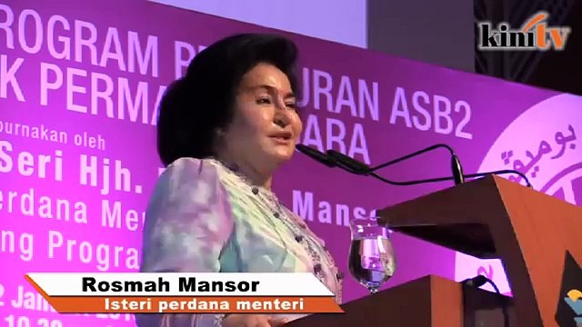 Rosmah dedah Najib puji dirinya pandai cari peluang