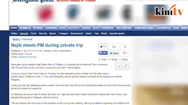 Thai paper: PM's Bangkok trip was for golf, shopping