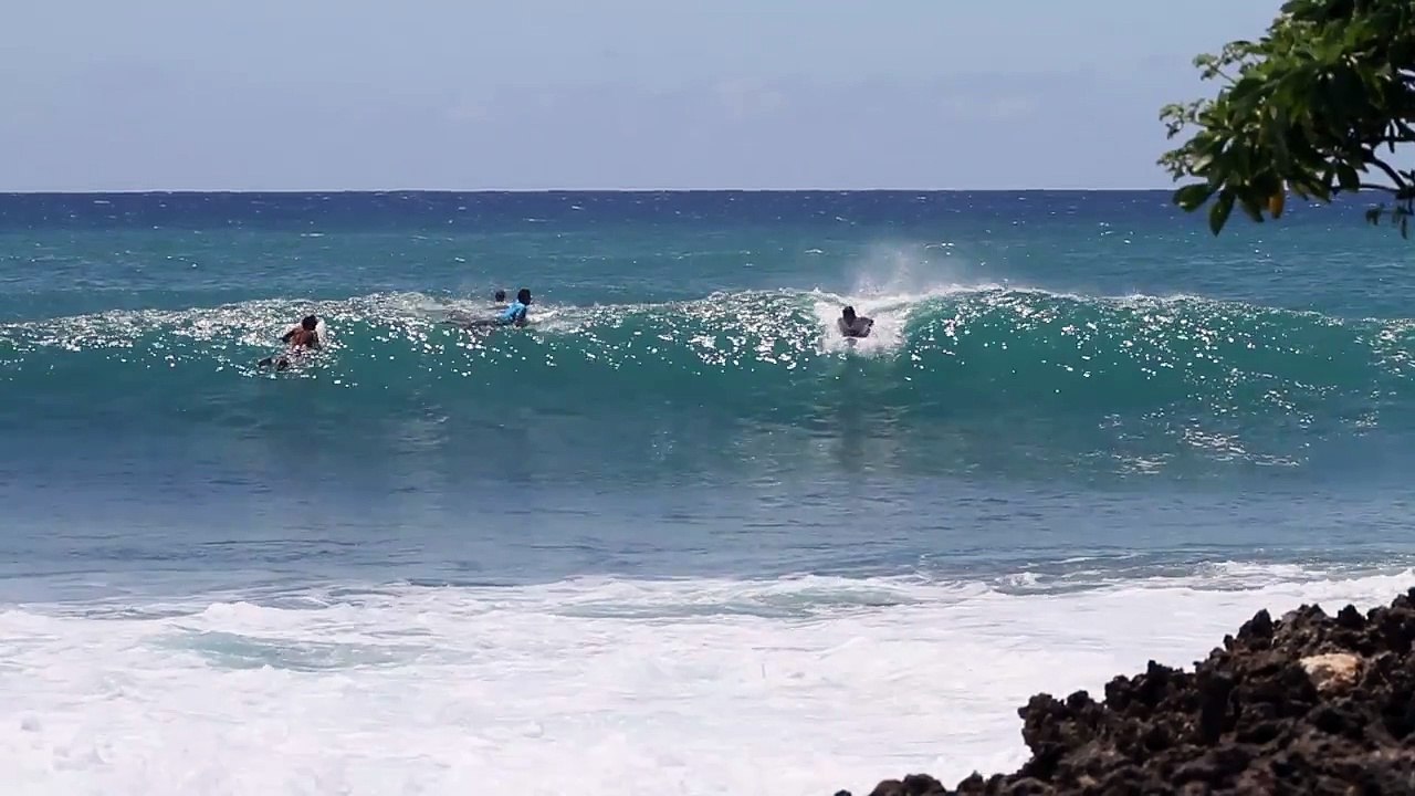 Joel and Kekoa Surfing The Point of Turtle Bay