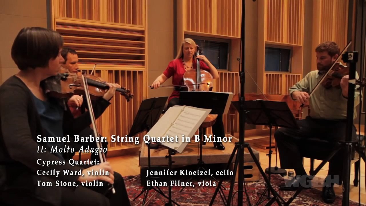 WGBH Music: Cypress Quartet plays Barber's "Adagio for Strings"