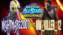 Playstation All-Stars Battle Royale: nightmare2007 vs MW_KILLER_12 - Rival Arena (1v1 Battle)