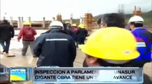 Evo inspeccionó obras de construcción de sede de Parlamento de UNASUR en Cochabamba