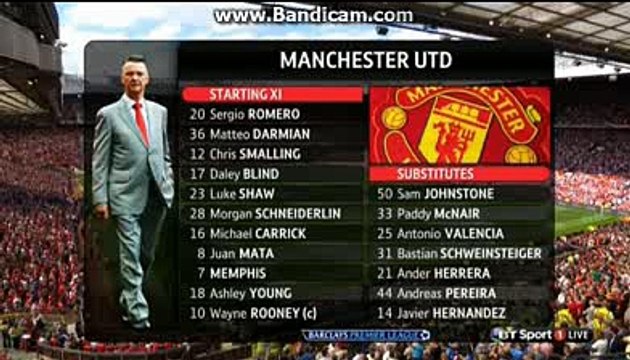 Man Utd v. Tottenham Hotspur Line Up Information 8.08.2015 HD