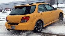 Subaru Impreza WRX STI snow drift winter 2014