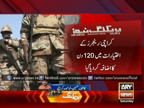 Sindh CM extends Rangers' policing powers for 120 days