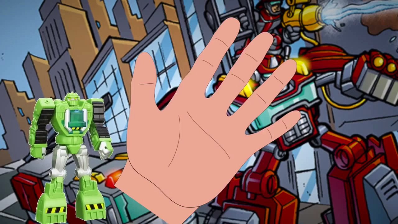 TRANSFORMERS Rescue Bots Finger Family Song [Nursery Rhyme] Toy PARODY ...