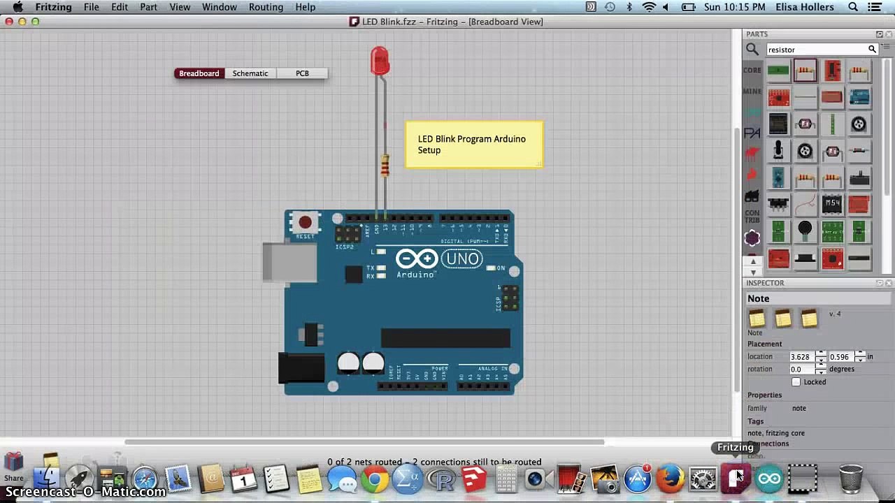 LED Blink with Fritzing