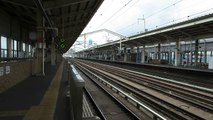 郡山駅スルーの東北新幹線（E2系） Shinkansen(Bullet train) passing through the station