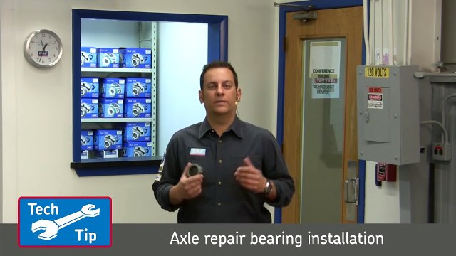 Axle repair bearing installation