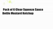 Pack of 6 Clear Squeeze Sauce Bottle Mustard Ketchup