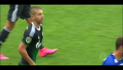 Goal Nastasic - Duisburg 0-2 Schalke - 08-08-2015