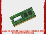 Speicher 4GB RAM f?r HP-Compaq ProBook 4520s (DDR3-8500) - Laptop-Speicher Verbesserung