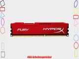 HyperX Fury HX316C10FR/4 Arbeitsspeicher 4GB (1600MHz CL10) DDR3-RAM rot