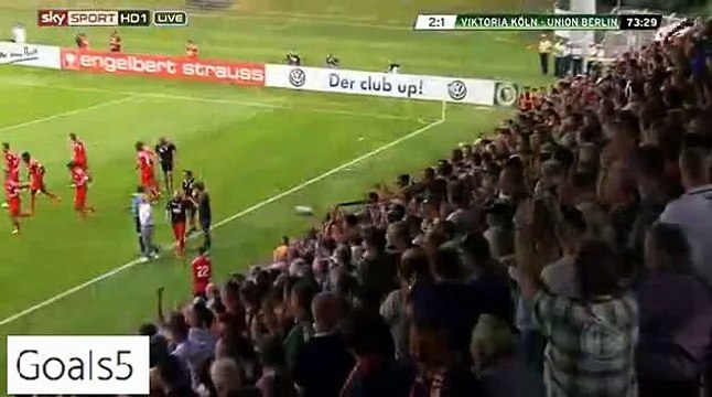 Jules Reimerink Goal Viktoria Koln 2 - 1 Union Berlin DFB Pokal 8-8-2015