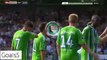 Nicklas Bendtner Goal Stuttgarter Kickers 1 - 4 Wolfsburg DFB Pokal 8-8-2015