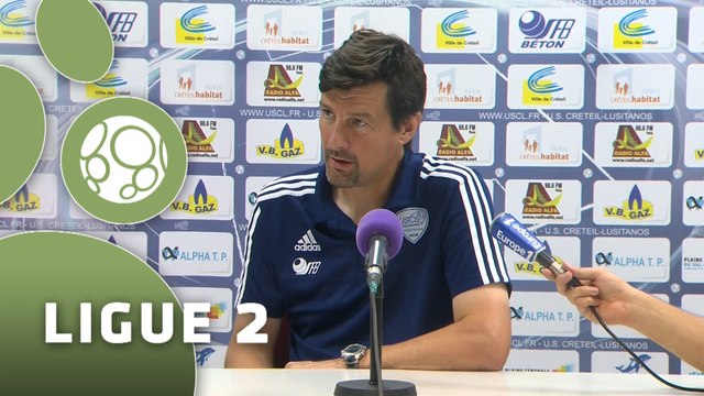 Conférence de presse US Créteil-Lusitanos - Bourg en Bresse 01 (2-1) : Thierry FROGER (USCL) - Hervé DELLA MAGGIORE (BBP) - 2015/2016
