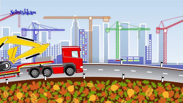 Russian For Kids Clippers Excavator Tipper Developing cartoon