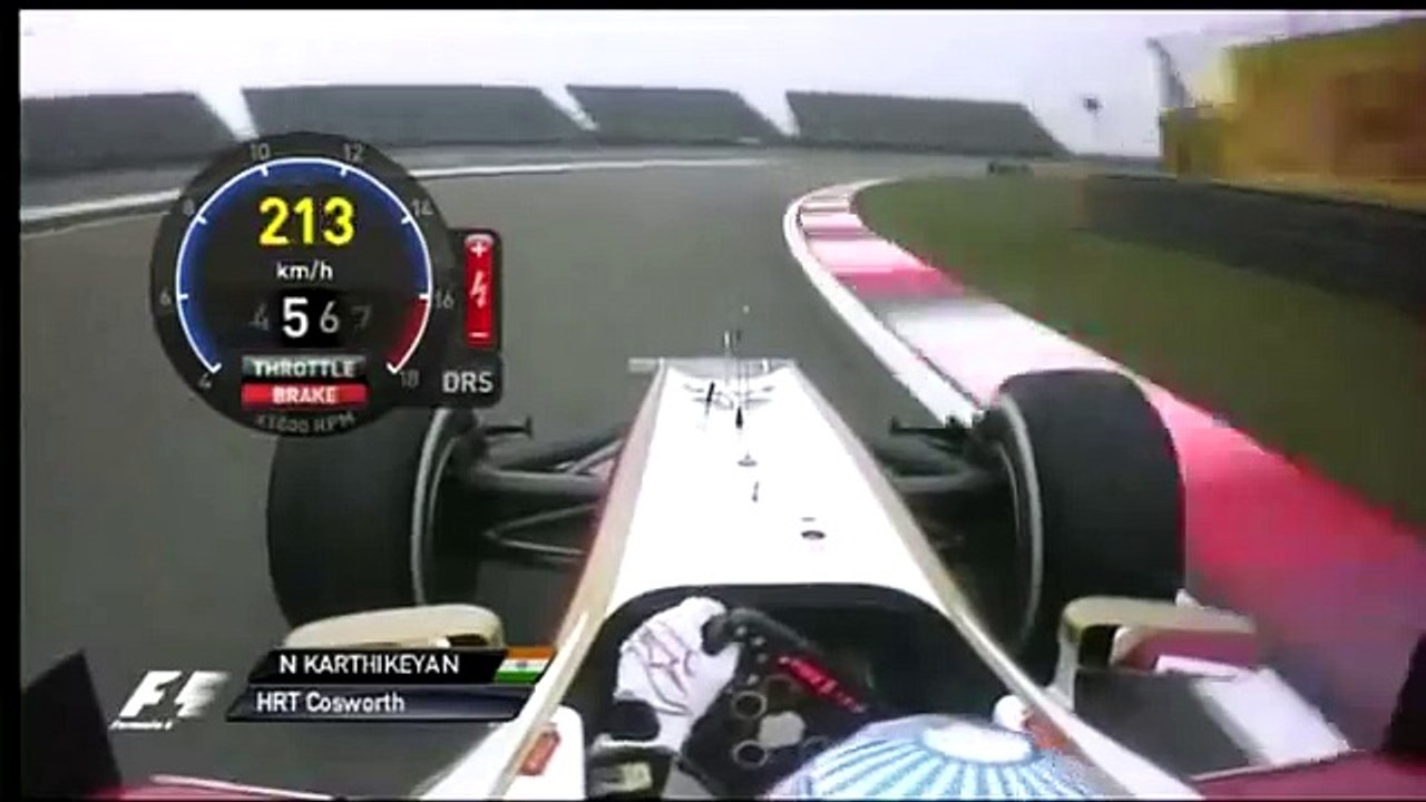 F1 2012 Narain Karthikeyan HRT F112 on board  China  Shanghai