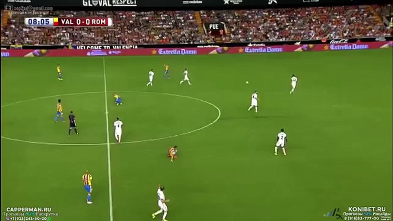 Mohamed Salah First Goal - Valencia 0 - 1 AS Roma Friendly Match 08.08.2015