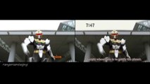 Power Rangers Megaforce Robo Knight First Appearance Split Screen (PR and Sentai version)