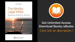 [Download PDF] Mindful Legal Writer Mastering Predictive Writing