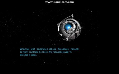 Portal 2 after credits ending.