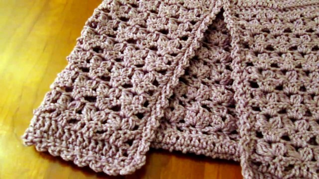 Crochet girls short sleeve cardigan coverup sweater