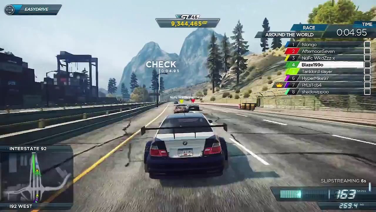 BMW M3 GTR vs Bugatti Veyron Vitesse: Need for Speed Most Wanted Online Race