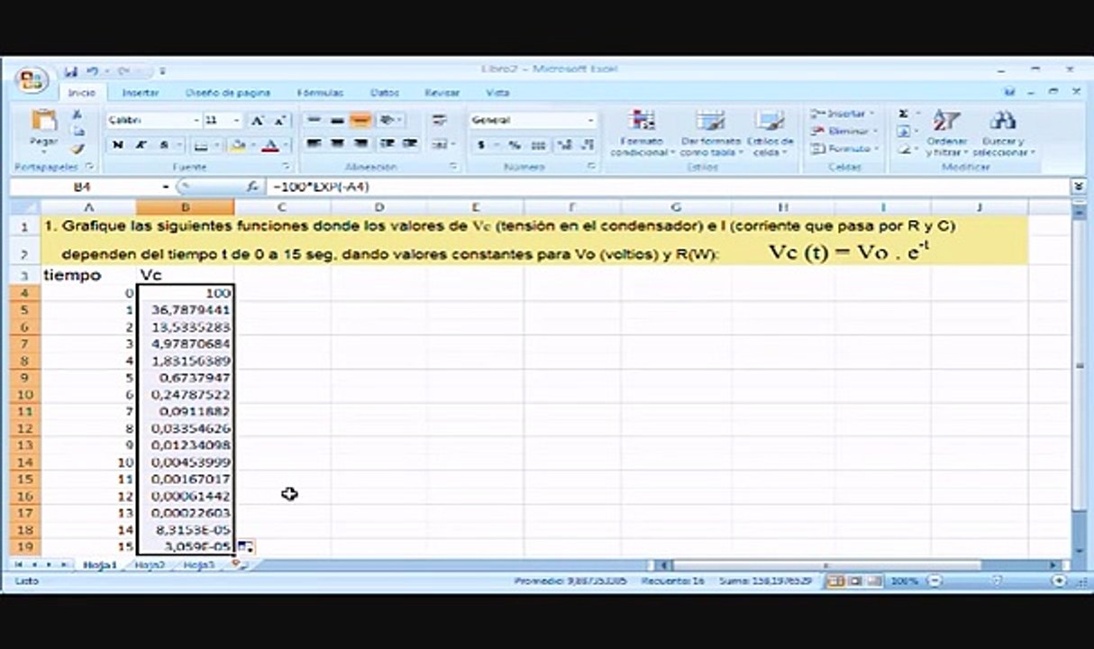 Como realizar el cambio de escala lineal a escala logarítmica en un grafico de Excel