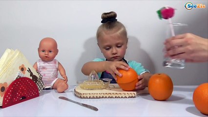 ✔ Baby Born. Рецепт Апельсинового сока для Куклы. It`s an orange juice recipe for a doll. Серия 7 ✔