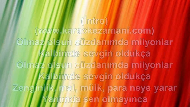 Göksel - Olmaz Olsun Cüzdanimda Milyonlar - 2010 TÜRKÇE KARAOKE