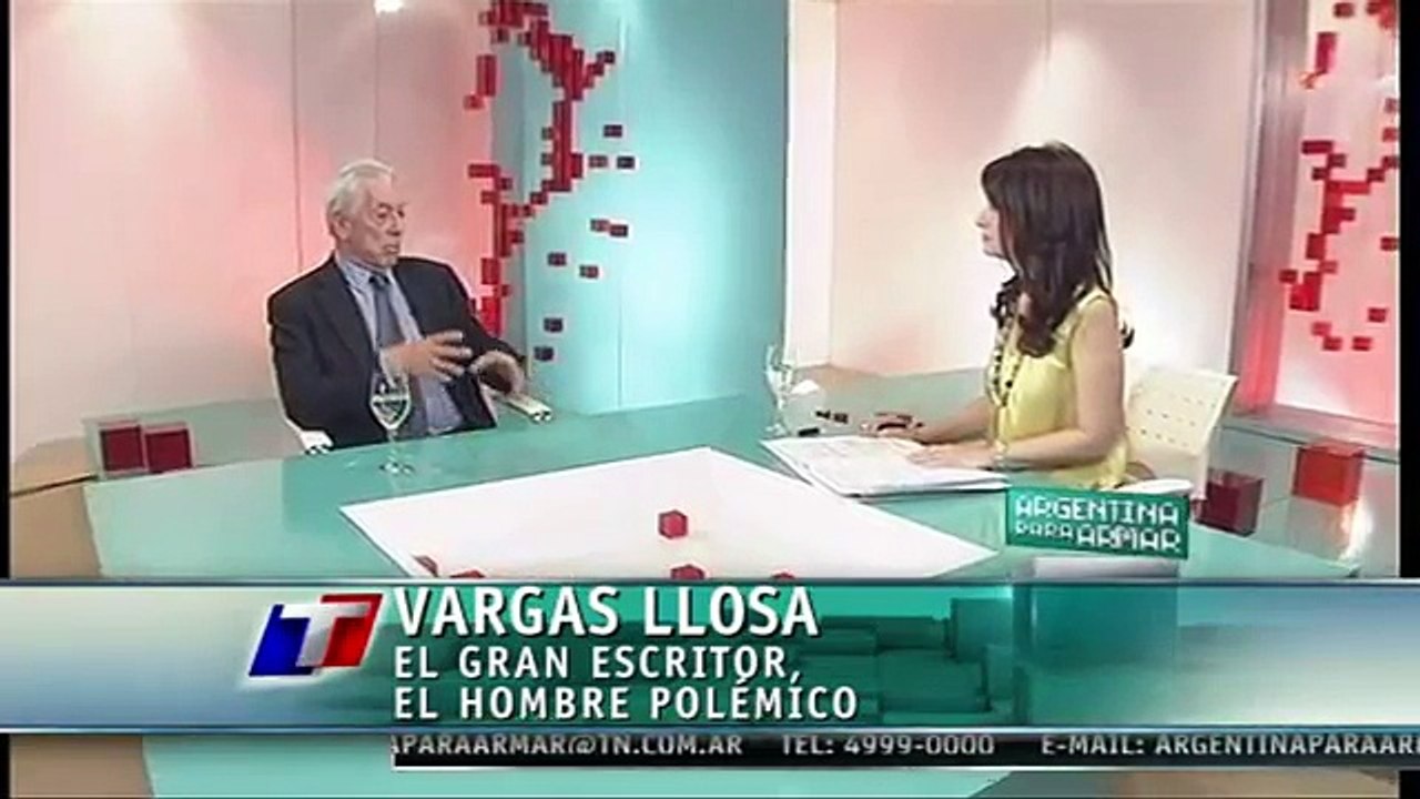 MARIO VARGAS LLOSA - EN ARGENTINA PARA ARMAR CON MARIA LAURA SANTILLAN 1/3 24-04-11